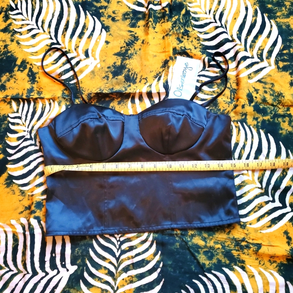New with Tag, Small Party Girl Satin Crop Top, size 5.